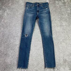 Ag Adriano Goldschmied Farrah Jeans Women’s 26 Blue Skinny Ankle High Rise Denim